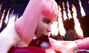 First Circle 3D SFM Cartoon: Rough Anal & Blowjob