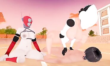 3D Toon: Plump Haydee & Huntress Threesome