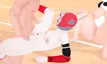 3D Toon: Plump Haydee & Huntress Threesome