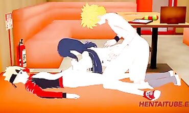 Boruto, Naruto & Hinata in an Animated Threesome
