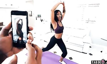 Lacey London Rips Yoga Pants in POV Hardcore Session
