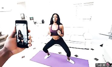 Lacey London Rips Yoga Pants in POV Hardcore Session