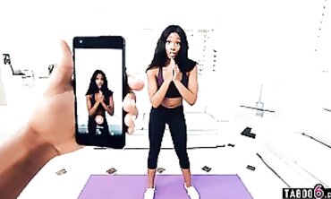 Lacey London Rips Yoga Pants in POV Hardcore Session