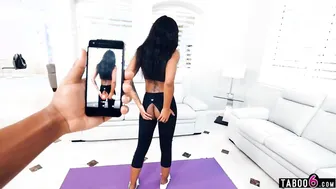 Lacey London Rips Yoga Pants in POV Hardcore Session