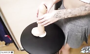 Handsome Guy Plays With Cougar's Enormous Sex Toy
