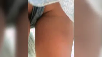 Upskirt View of a Milf in Loose Lingerie