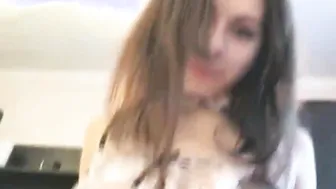 Brunette Maid Deep-Throats Cock in POV Amateur Scene