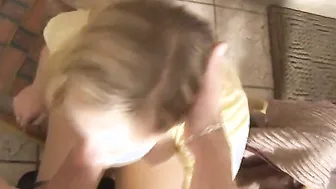 Teenage Blonde Couple Blowjob Scene 29