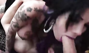 Purple-Haired MILF Megan Inky Takes Rough Double Penetration