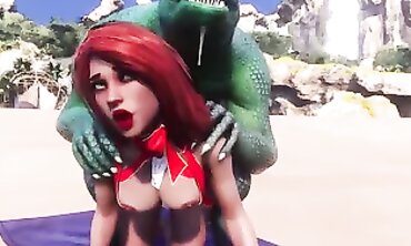 Crimson-Haired Maiden's Wild Encounter