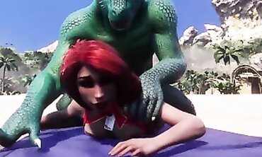 Crimson-Haired Maiden's Wild Encounter
