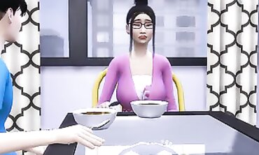 Sonny Ravages Korean Cougar Mom on the Couch