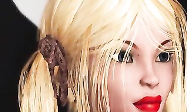 Petite Platinum Blonde Gets Rough African Cuckold Sex