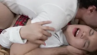 Bored Brunette College Girl Gets Rough Anal