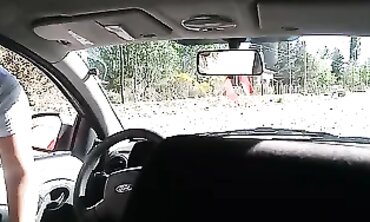 Blonde Stranger Gives Street Blowjob and Handjob