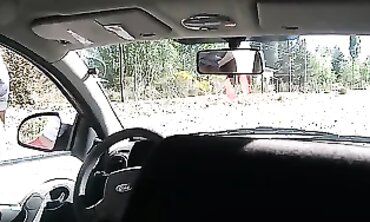 Blonde Stranger Gives Street Blowjob and Handjob