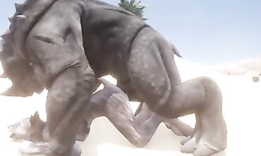 Rasha Grizzly Takes a Thick Salami in Rough Anal Hardcore