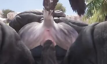 Rasha Grizzly Takes a Thick Salami in Rough Anal Hardcore
