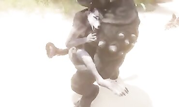 Rasha Grizzly Takes a Thick Salami in Rough Anal Hardcore
