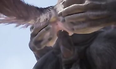 Rasha Grizzly Takes a Thick Salami in Rough Anal Hardcore