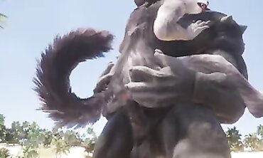 Rasha Grizzly Takes a Thick Salami in Rough Anal Hardcore