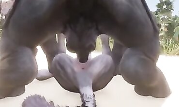 Rasha Grizzly Takes a Thick Salami in Rough Anal Hardcore