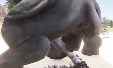 Rasha Grizzly Takes a Thick Salami in Rough Anal Hardcore