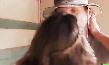 Slim Jillian Janson Gives Mark Ashley A Deepthroat Blowjob