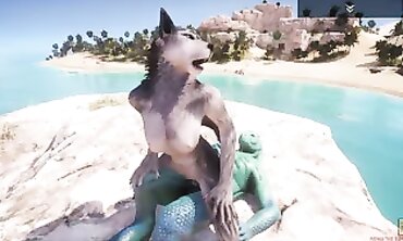 Insatiable Life: Scaly Unshaved Teddy Vag Gets Pulverized by Lizard