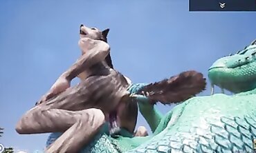 Insatiable Life: Scaly Unshaved Teddy Vag Gets Pulverized by Lizard