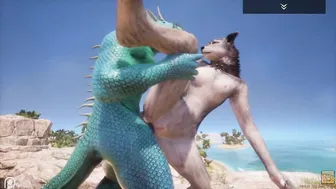 Insatiable Life: Scaly Unshaved Teddy Vag Gets Pulverized by Lizard
