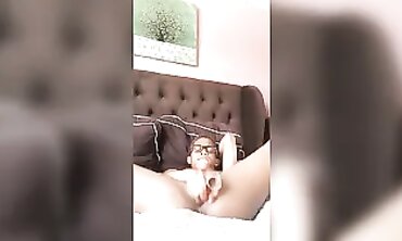 Bitty Boom Enjoys Glass Dildo Play