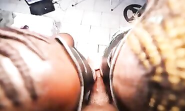 Hot Threesome: Two Women Make Out While One Has a Hard-On