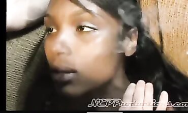 Ebony Beauty Bombshell Gets Creampie