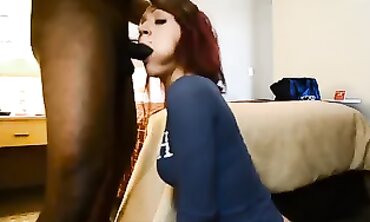 Crimson Haired broads with BIG BLACK COCK