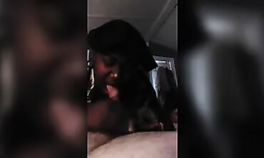 POV Interracial Blowjob with Amateur Slut
