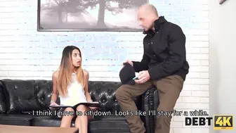 DEBT4k: Angelic Redhead Gives Deep Throat to Massive Cock