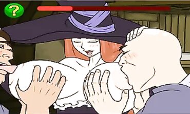 Shy Witch Anime Game: Public Threesome & DP Orgy