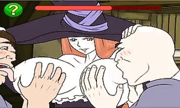 Shy Witch Anime Game: Public Threesome & DP Orgy