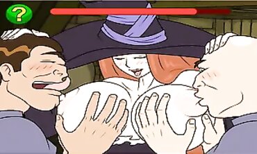 Shy Witch Anime Game: Public Threesome & DP Orgy