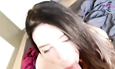 POV: Amateur Brunette Gets Creampie From Boyfriend At Home