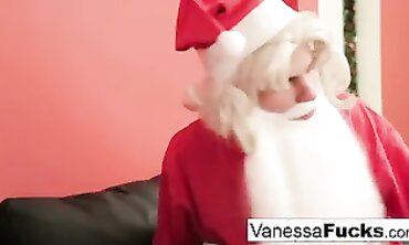 Vanessa Cage Gets Plugged by Santa in a Hardcore Blowjob and Cumshot