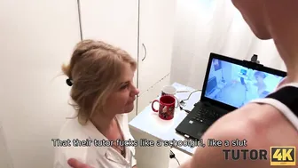 Blonde MILF Teacher Gets Spilled Tea and Naughty Lessons