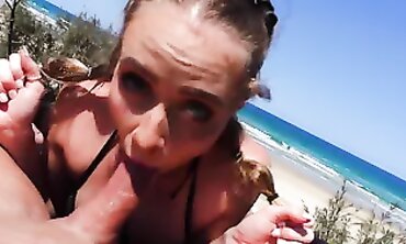 SecretCrush4K: Outdoor Beach Creampie With Freutoy