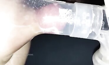 Sally Anonymous Pumps Milk in Lingerie
