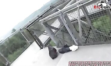 German Ebony Latina Teen First Time Outdoor POV