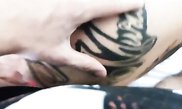 Tattooed Bombshell Beauty Gets Rough POV Action