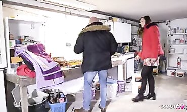 Innocent German Teen Seduces Mature Neighbor for Defloration