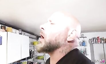 Innocent German Teen Seduces Mature Neighbor for Defloration