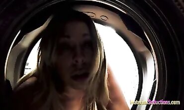 POV: Busty Step Cougar Nikki Brooks Gets Drilled While Stuck in Dryer